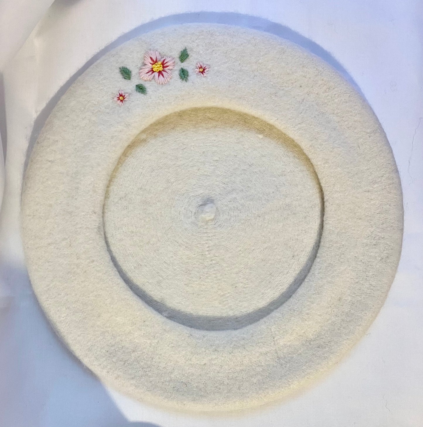 Hand-embroidered beret