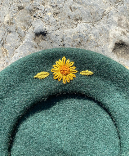 Hand-embroidered beret