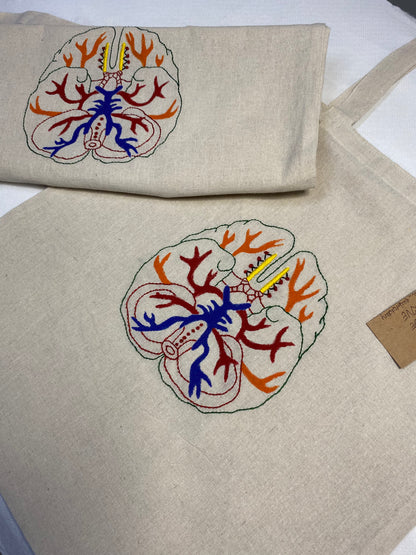 Tote bag Brain